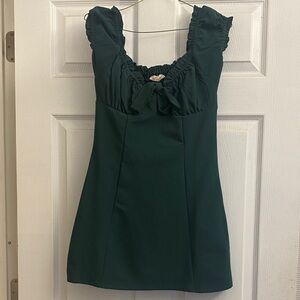 La Hearts Dark Green Mini Dress